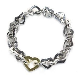 Tiffany’s Gold/Silver heart link bracelet